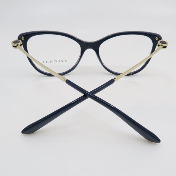 Bvlgari 4121 5388 53mm Navy Blue and Gold Metal, Cat Eye New Women's Glasses - Picture 7 of 7